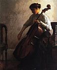Joseph Rodefer de Camp The Cellist painting